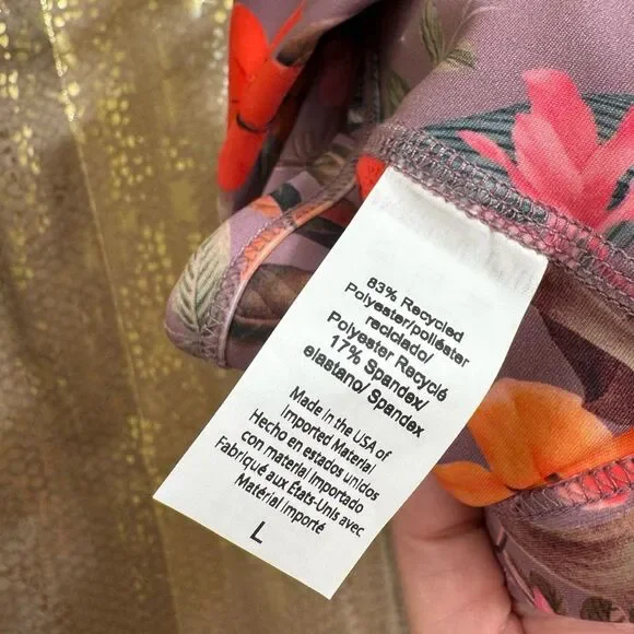 Beyond Yoga Silverberry Bloom Luxe Floral Sports Bra Large NWT - Picture 5 of 8